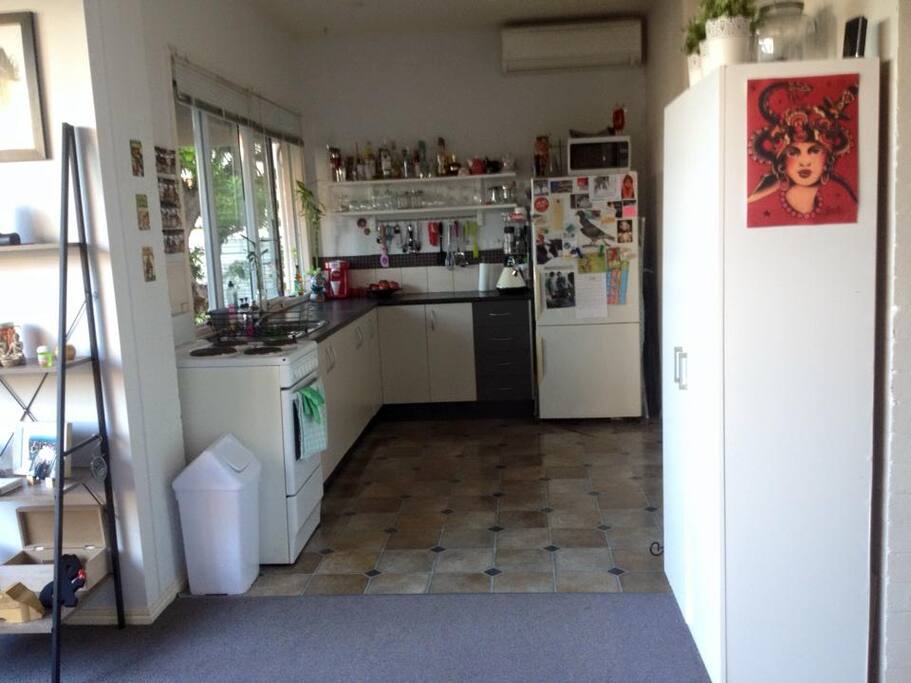 Lovely kitchen looking out onto the balcony