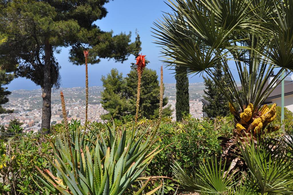 panoramica su Alcamo e giardino privato
