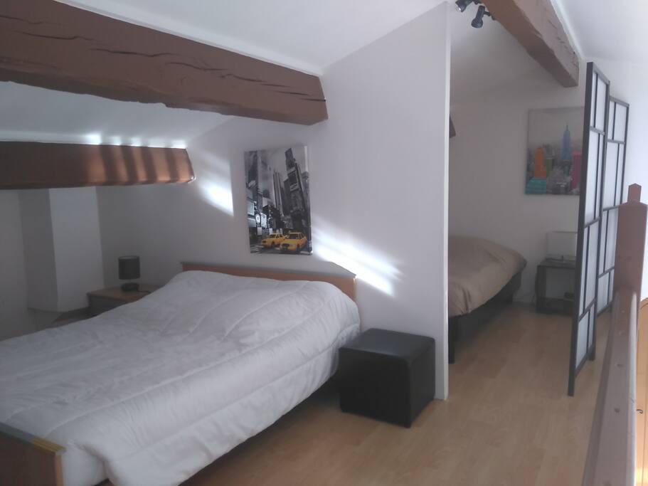 2 chambres en mezzanine en enfilade