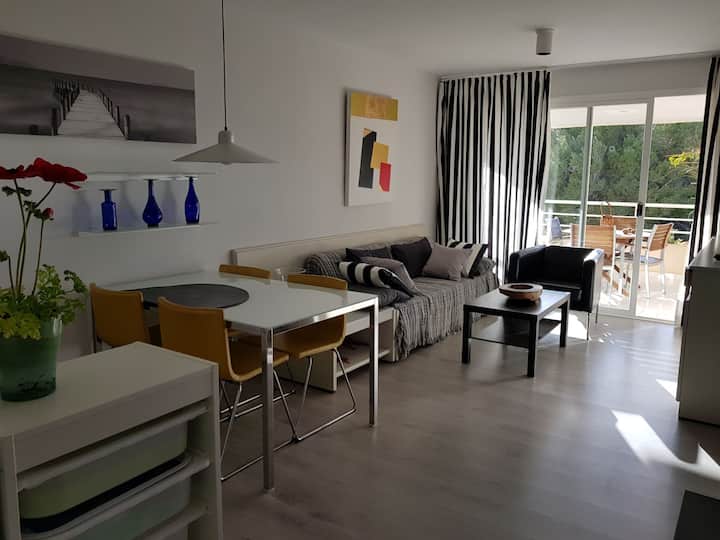 הסלון  המואר וחדר האוכל 