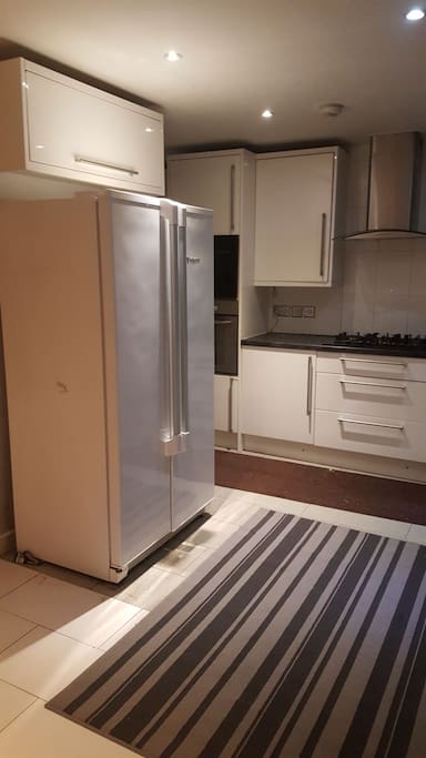 Kitchen with fridge