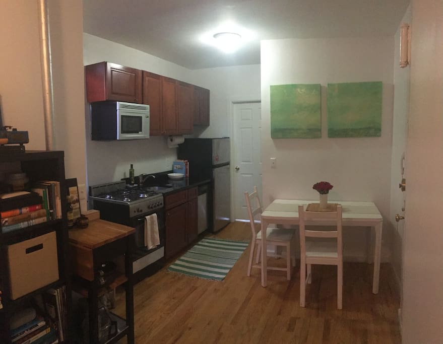 Full kitchen with eating space.