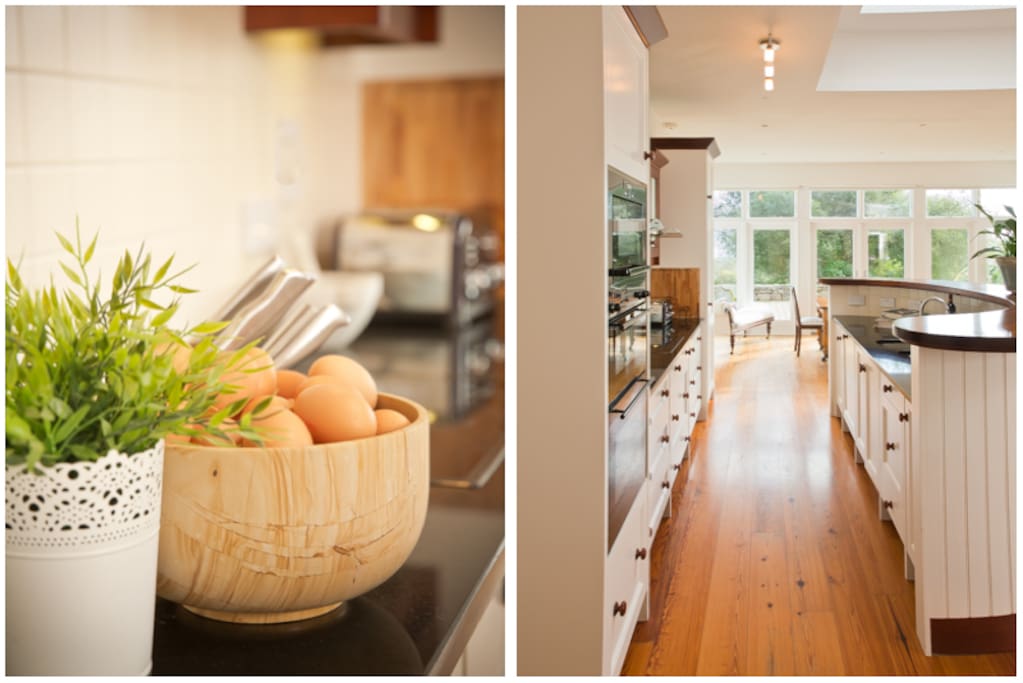 Spacious well-equipped kitchen
