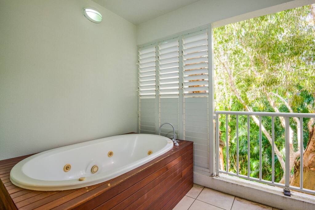 Enjoy a spa on your balcony