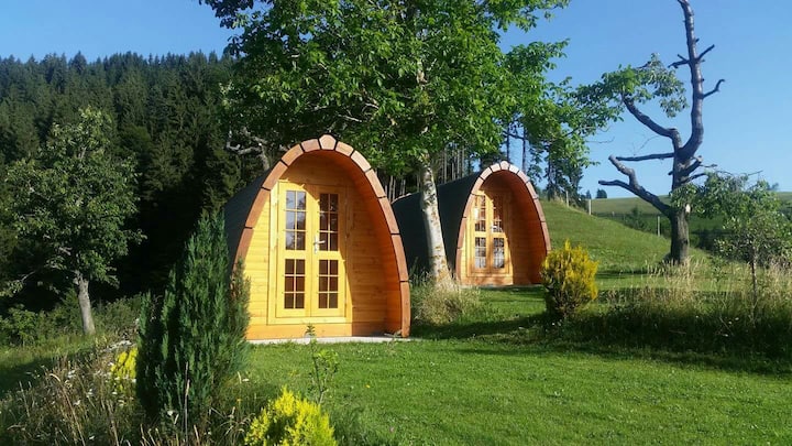 Stay in Holz-Iglu (pot house)