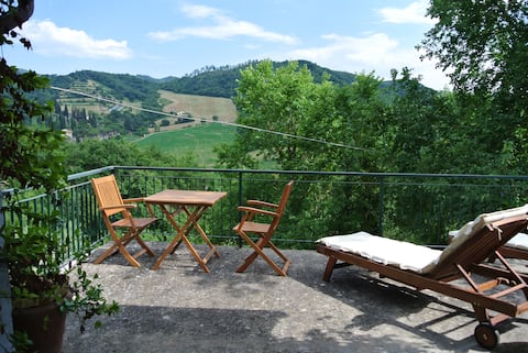 Hus med utsikt i Toscana
