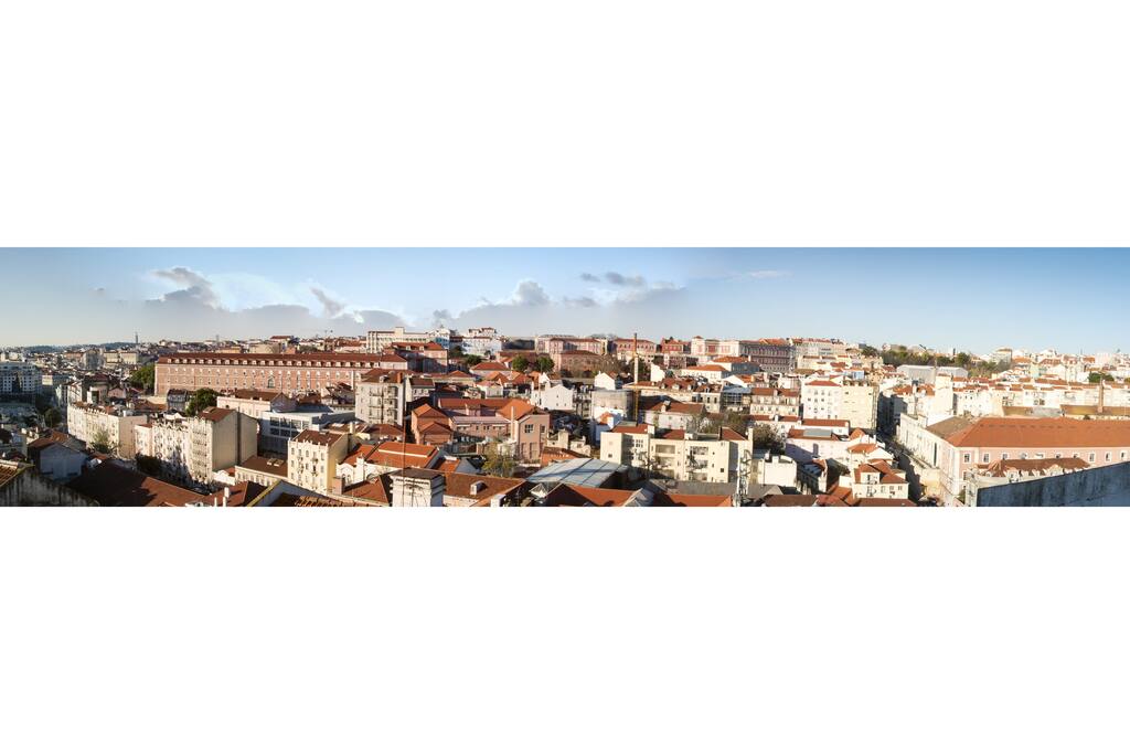 Vue sur Lisbonne depuis le balcon