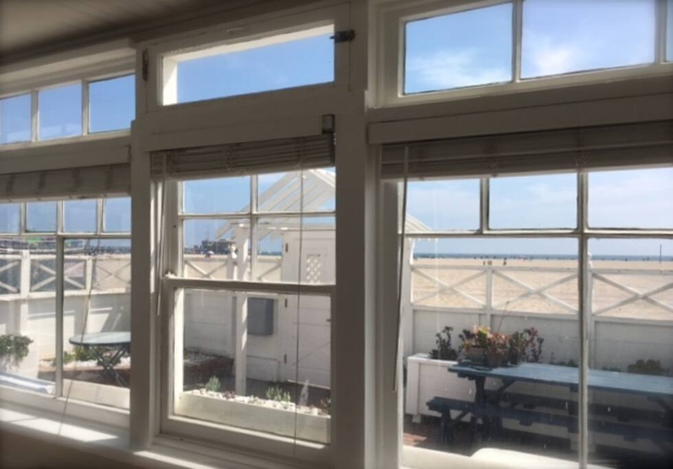 VIEW FROM OCEAN FACING ENCLOSED SUN PORCH