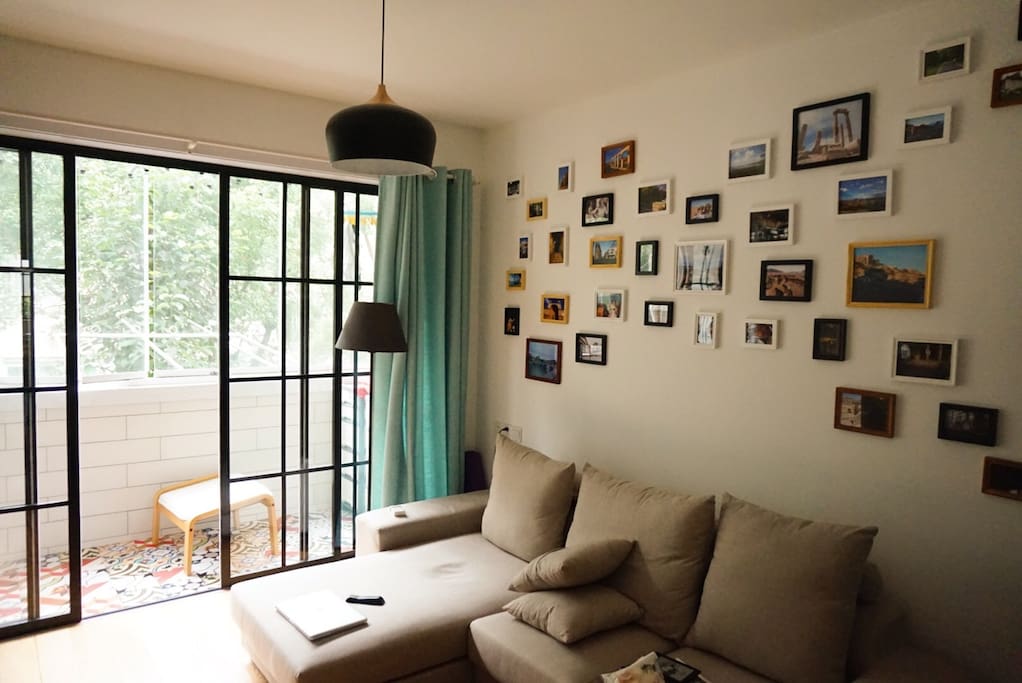My living room where you can simply relax on the coach doing reading or watching films, or just bathing in the afternoon sunlight