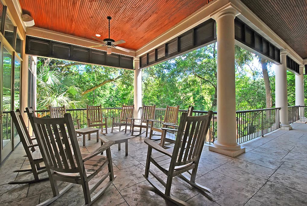 Front Porch Overlooking Pool