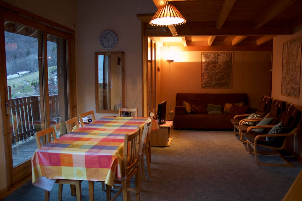 Living room, Dinning table, leading onto south facing balcony