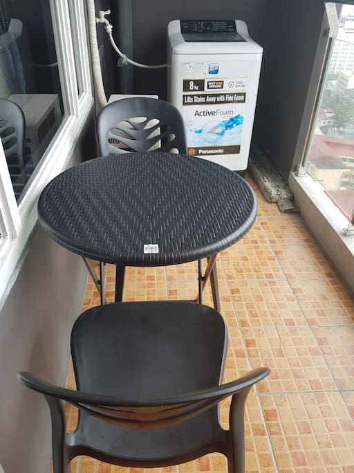 coffee table in the veranda