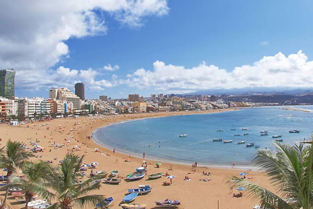 Playa de Las Canteras, paseo,