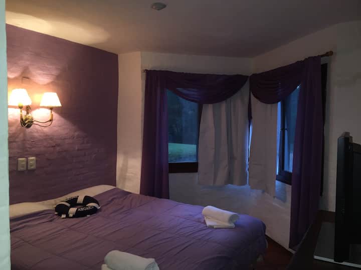 Bedroom en suite on the ground floor. With closet, air conditioning, cable TV and safe deposit box.