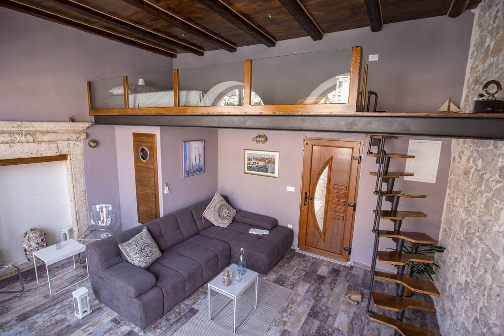 Living area + bedroom