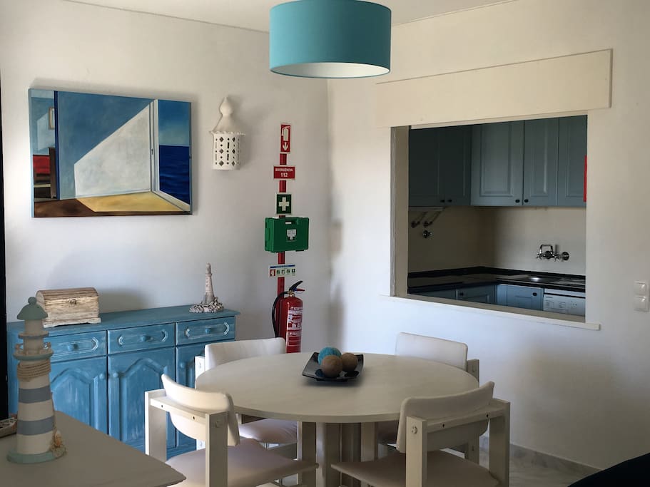 dining and kitchen area