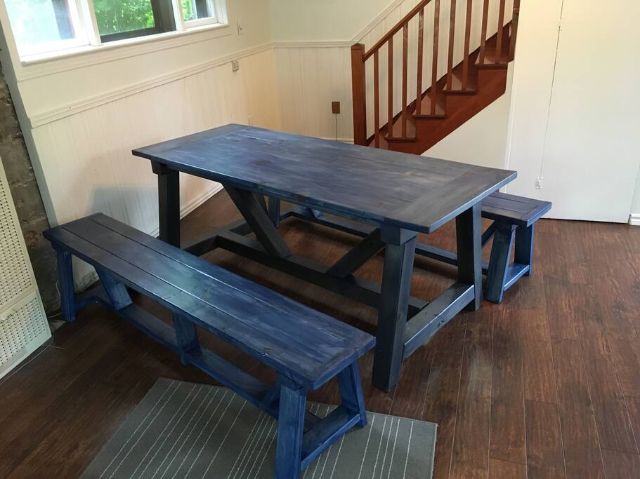 Home-made furniture.