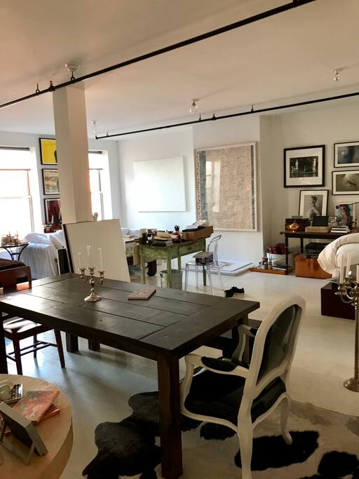 View of the Loft space from the perspective of having entered the front door.