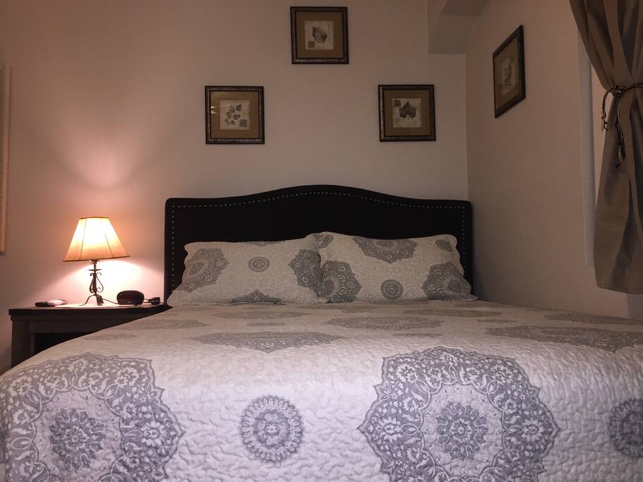 Queen sized bed
