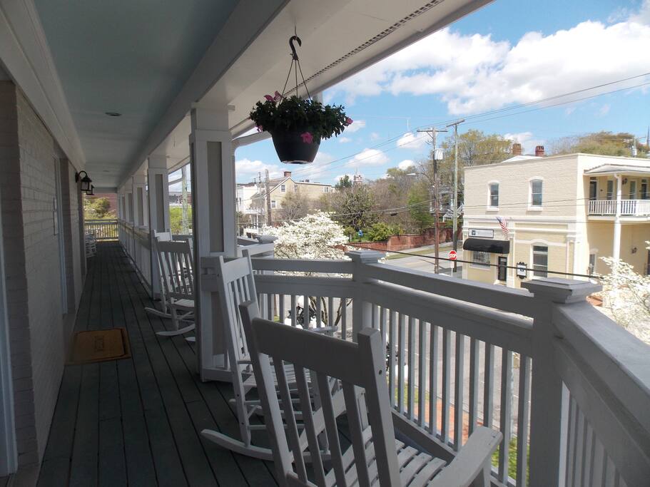 Rocking Chairs on Balcony