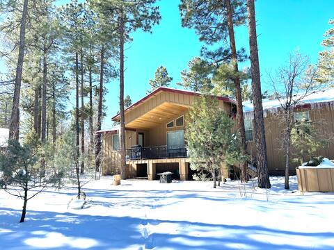 Cabin in pines w/Hot Tub/KingBeds/Fire Pit/Game Rm