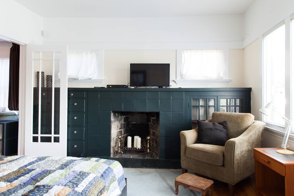 Bedroom with plenty of storage space.
