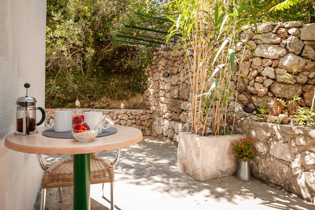 apartment terrace on the entrance