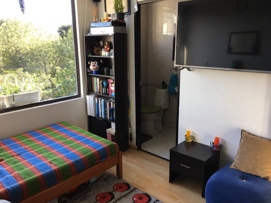 Vista del baño privado de la habitación