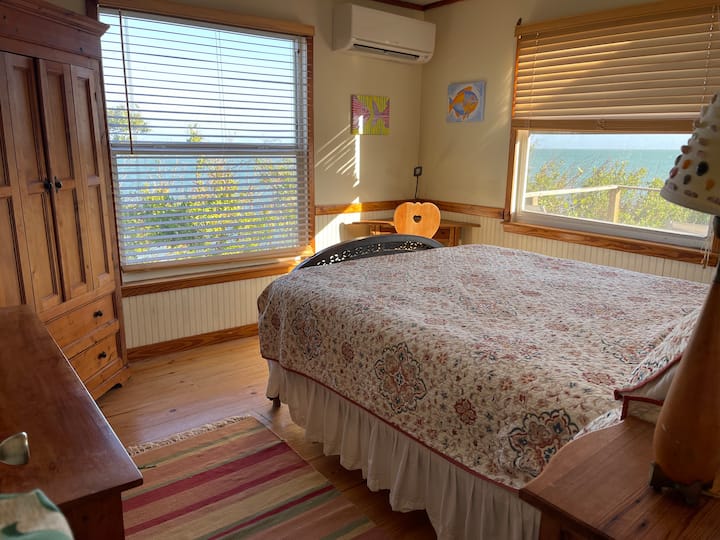 The Sunrise room! Faces directly east so you can see the sunrise from the bed! 