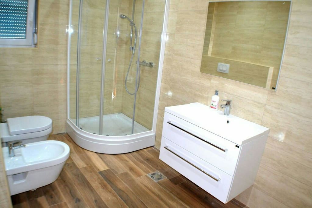 the bathroom