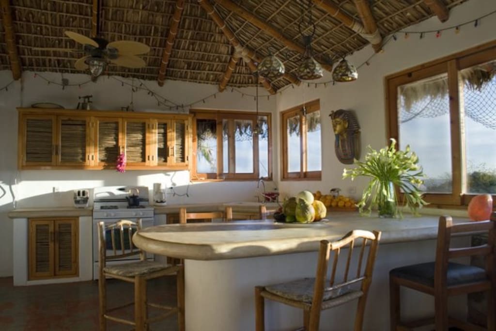 Main house ocean view kitchen