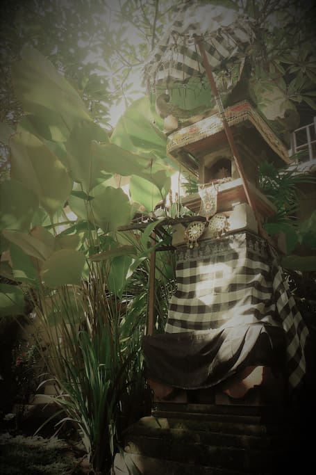 The temple by front of your room, the really Balinese Nature.