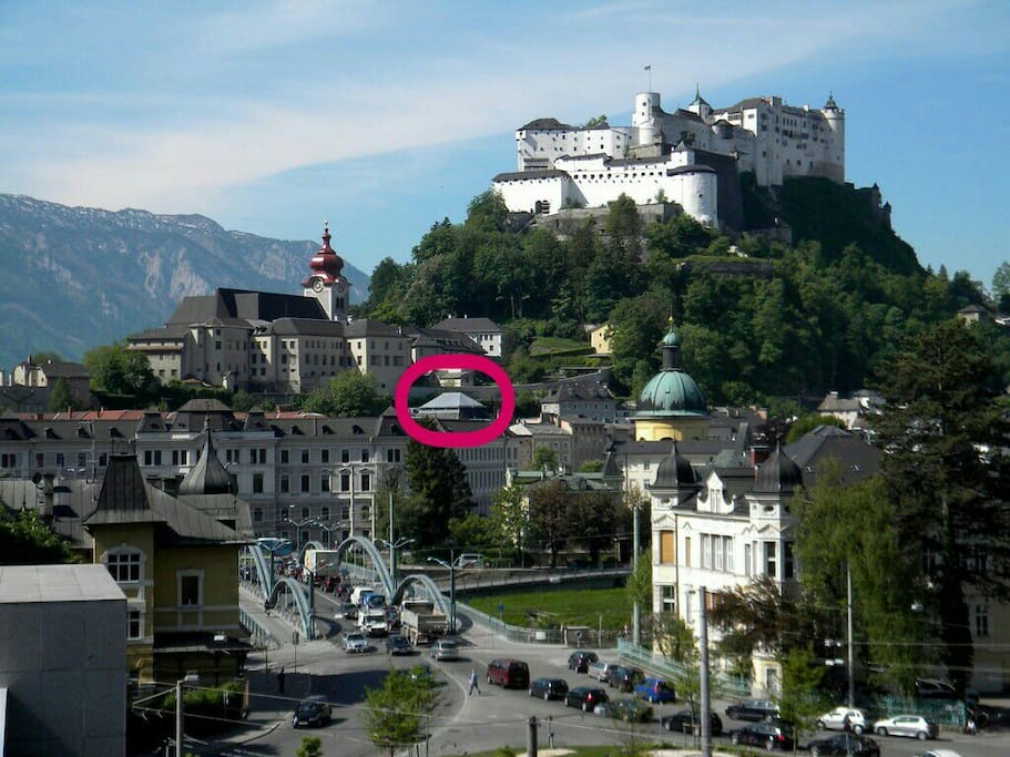 Your apartment is located on the foot of Stift Nonnberg (Sound of music Abbey)