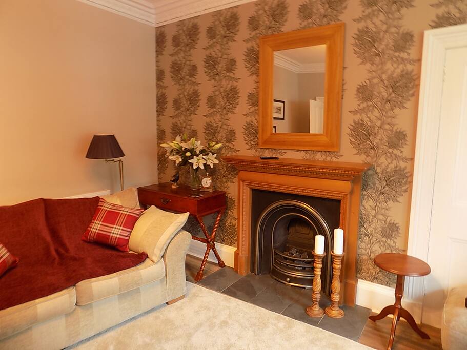 Living flame gas fire - great for those chilly winter nights