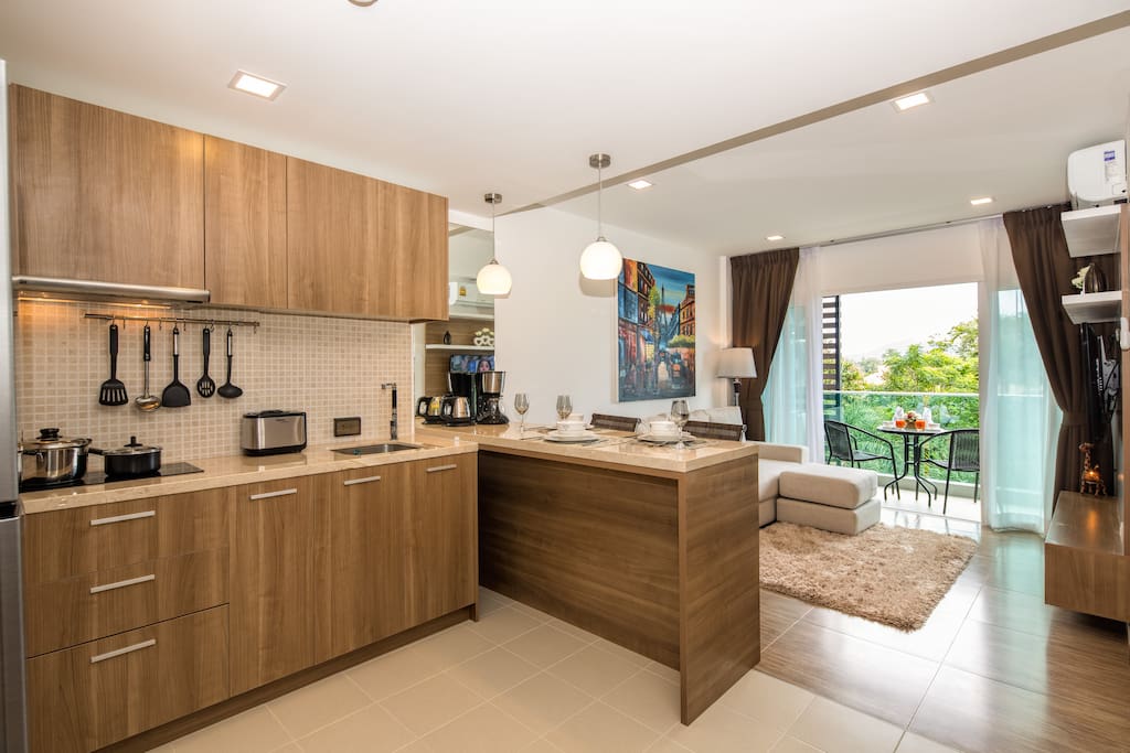 Fully equipped kitchen with everything you might need during your vacation!