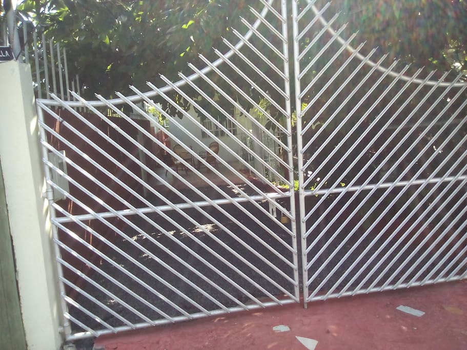 Locked Front gate for safety and privacy