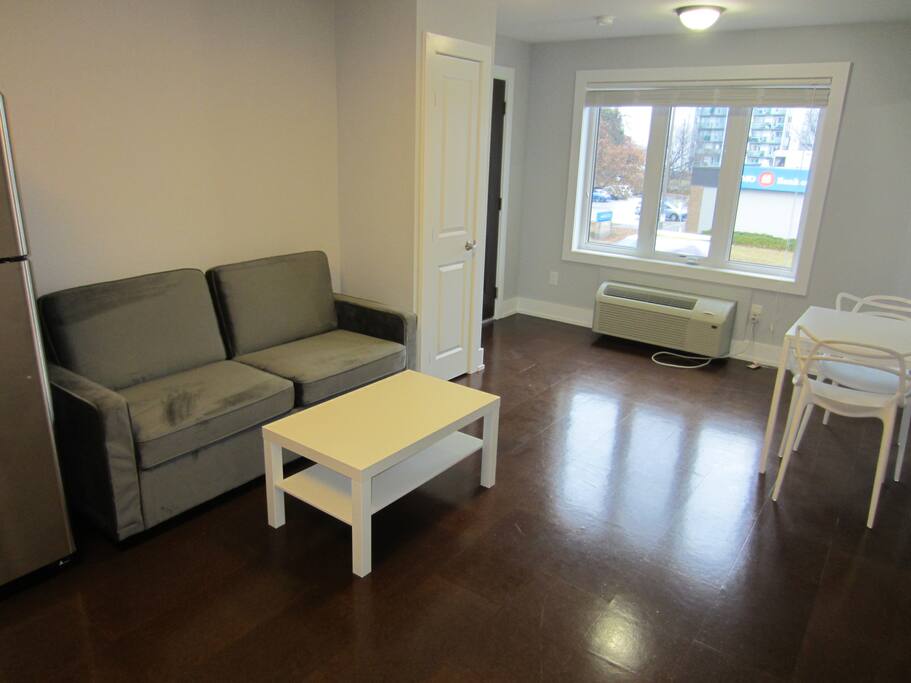 View from kitchen to living/dining room