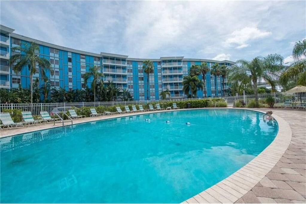 Huge oval pool