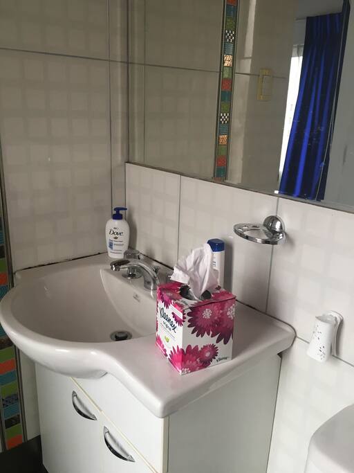 Bathroom comes with toiletries