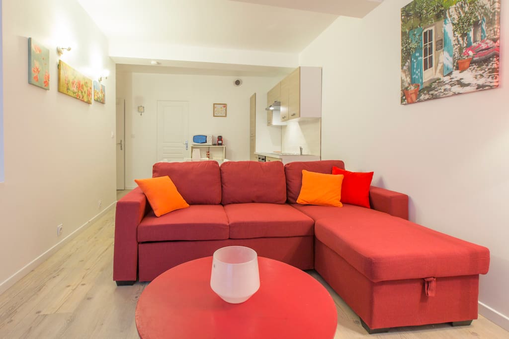 Living room with parquet