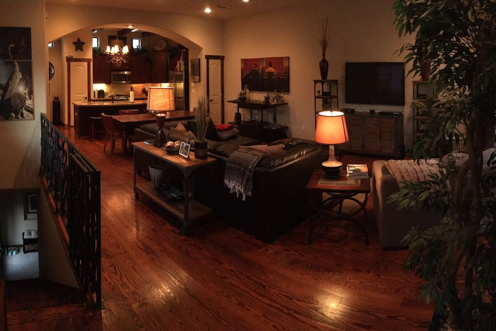 2nd floor living area with half bathroom