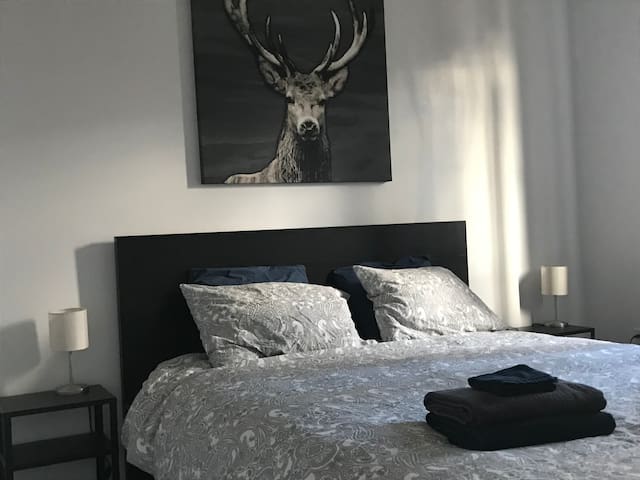 Freshly renovated-3 bedroom-heart of MTL-parking!!