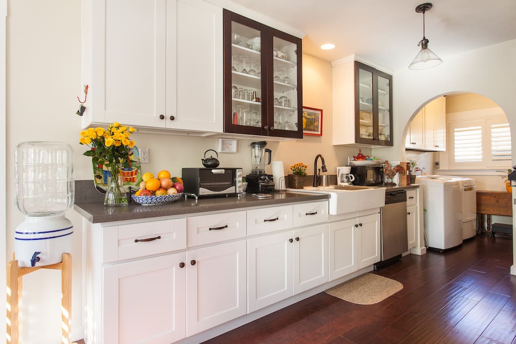 Adjacent to gourmet kitchen you have access to washer & dryer