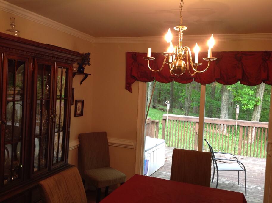 Dining room looking out onto the deck.