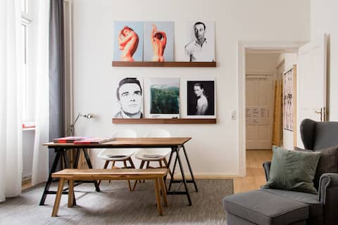 Top performing Airbnb: Minimal Monochrome and Quirky Photography in Hip Kreuzberg in Kreuzberg