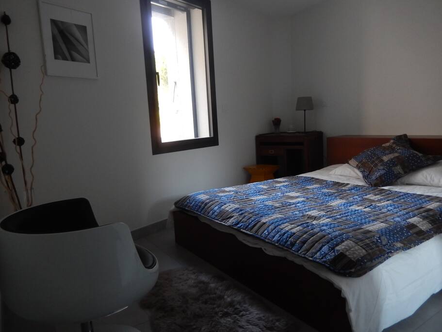 chambre lumineuse avec salle d'eau et accessible directement depuis le hall