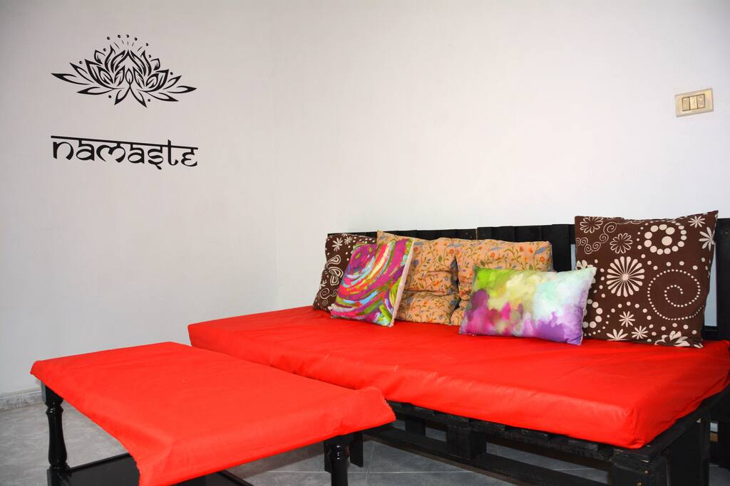 salón sofá palets colchón 200X80