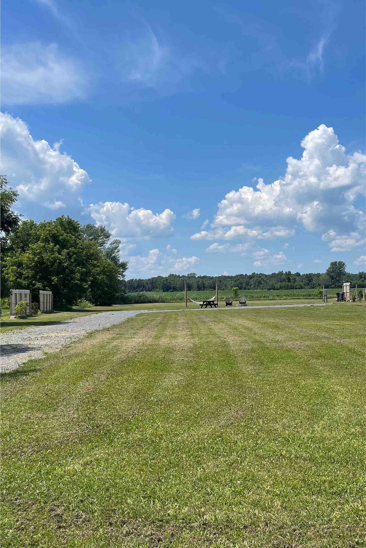 Spacious camp site with fire pit and hammock. Campsites for Rent in