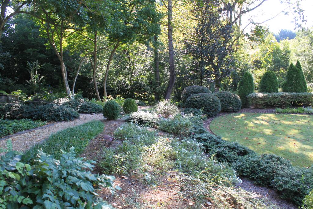 Garden walkway next to the Carriage House