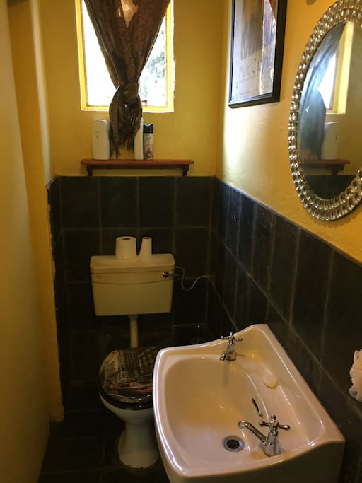 En suite Bathroom includes shower basin and toilet.